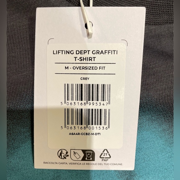 Gymshark Lifting Department Graffiti T-Shirt M Gray - Picture 3 of 8